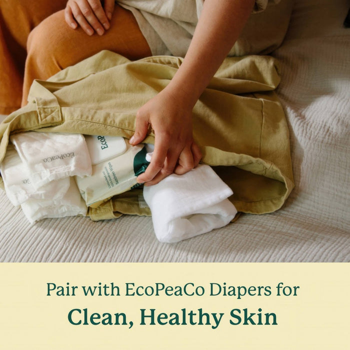 EcoPeaCo Unbleached Bamboo Baby Wipes for Sensitive Skin - 300ct/6pk