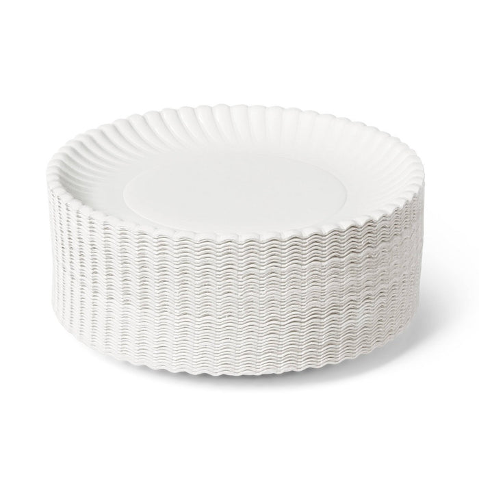 Coated Disposable Paper Plates 9" - 120ct - Dealworthy