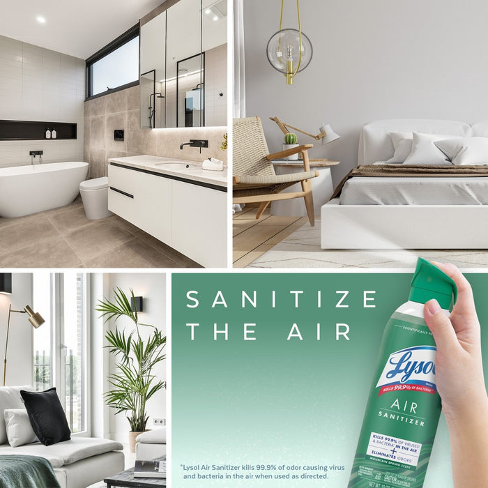 Lysol Mountain Spring Air Sanitizer Spray - 10oz