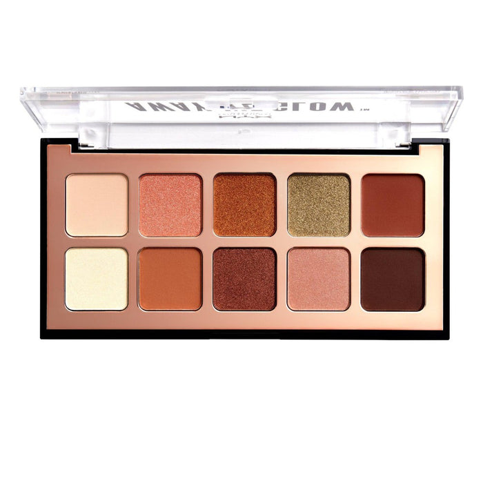 NYX Professional Makeup Away We Glow Eyeshadow Palette Hooked On Glow - 0.35oz