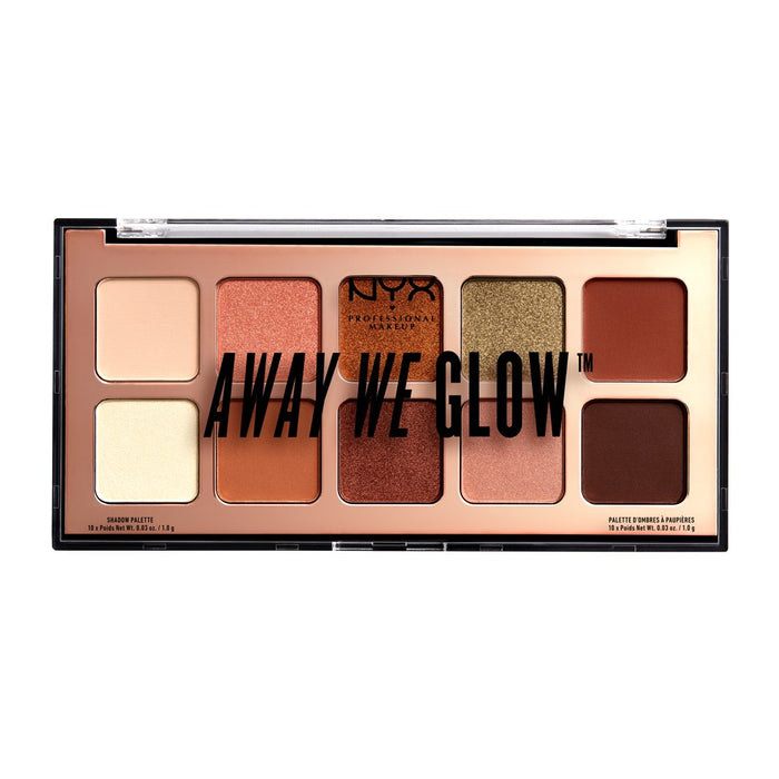 NYX Professional Makeup Away We Glow Eyeshadow Palette Hooked On Glow - 0.35oz