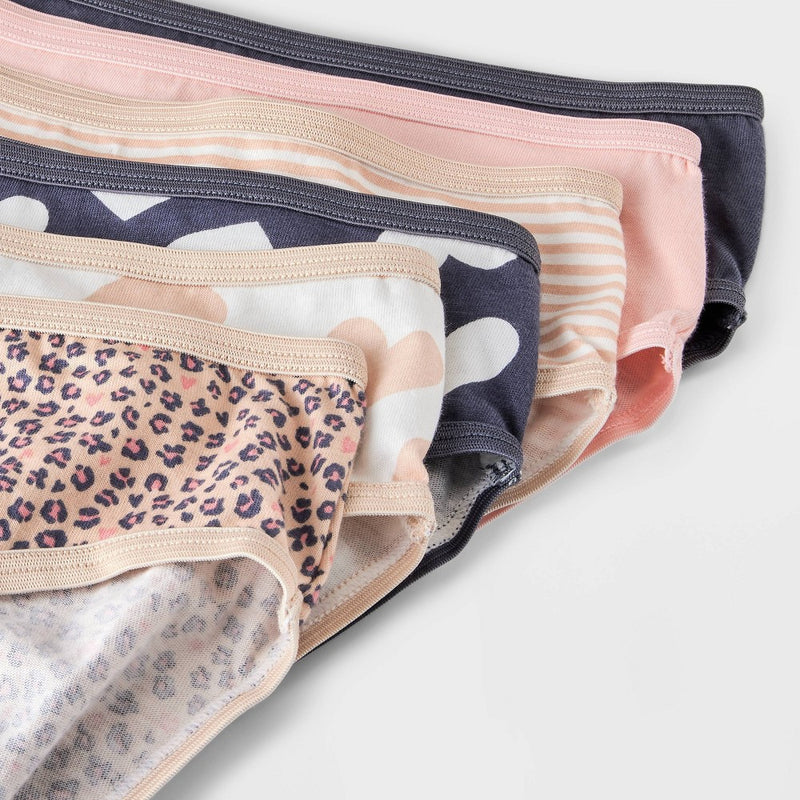 Girls' 14pk 'Leopard' Hipster Underwear - Cat & Jack Cream 12