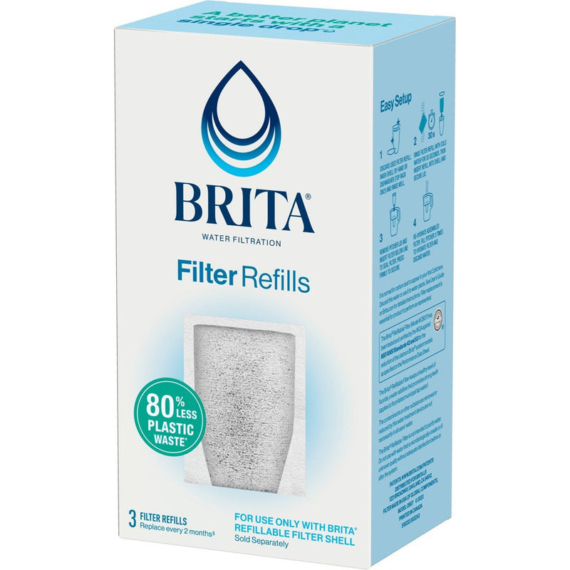 Brita Refillable Replacement Water Filters for Brita Water Pitchers and Dispensers - 3ct