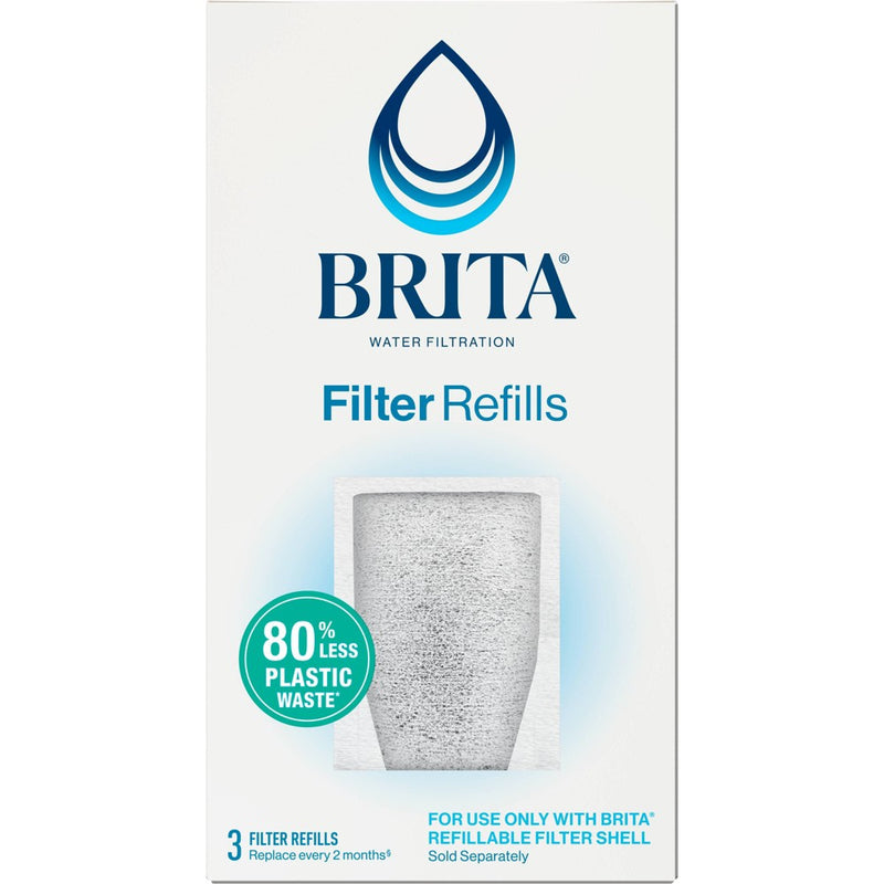 Brita Refillable Replacement Water Filters for Brita Water Pitchers and Dispensers - 3ct