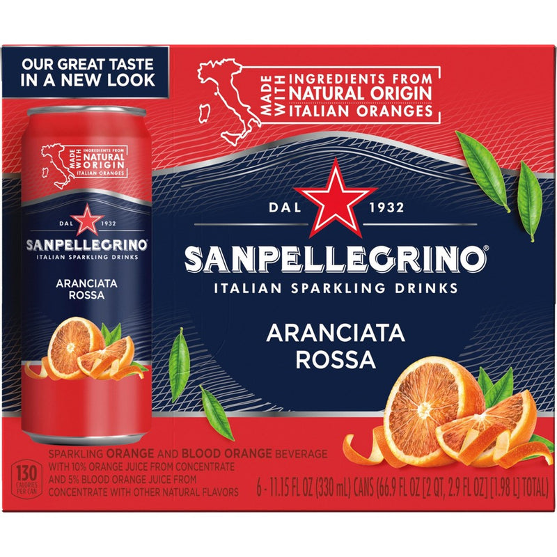 Sanpellegrino Blood Orange Italian Sparkling Beverage - 6pk/11.15 fl oz Cans
