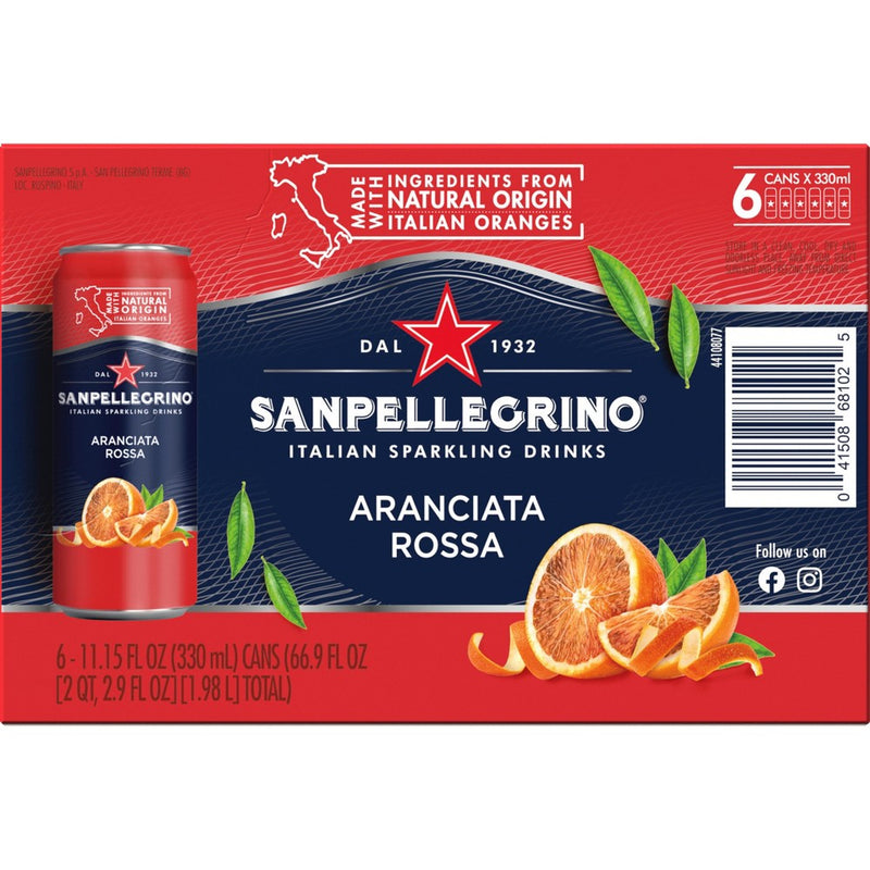 Sanpellegrino Blood Orange Italian Sparkling Beverage - 6pk/11.15 fl oz Cans