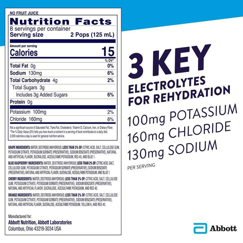 Pedialyte Electrolyte Solution Freezer Pops Variety Pack - 33.6 fl oz