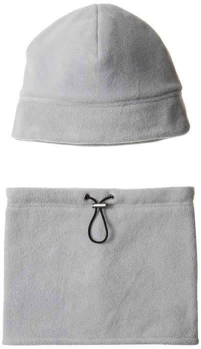 Amazon Essentials Fleece Hat And Gaiter Set, Pack Of 2, Light Grey Heather, One Size