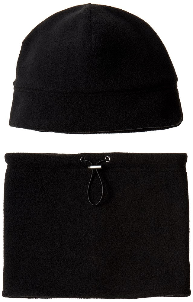 Amazon Essentials Fleece Hat And Gaiter Set, Pack Of 2, Black, One Size