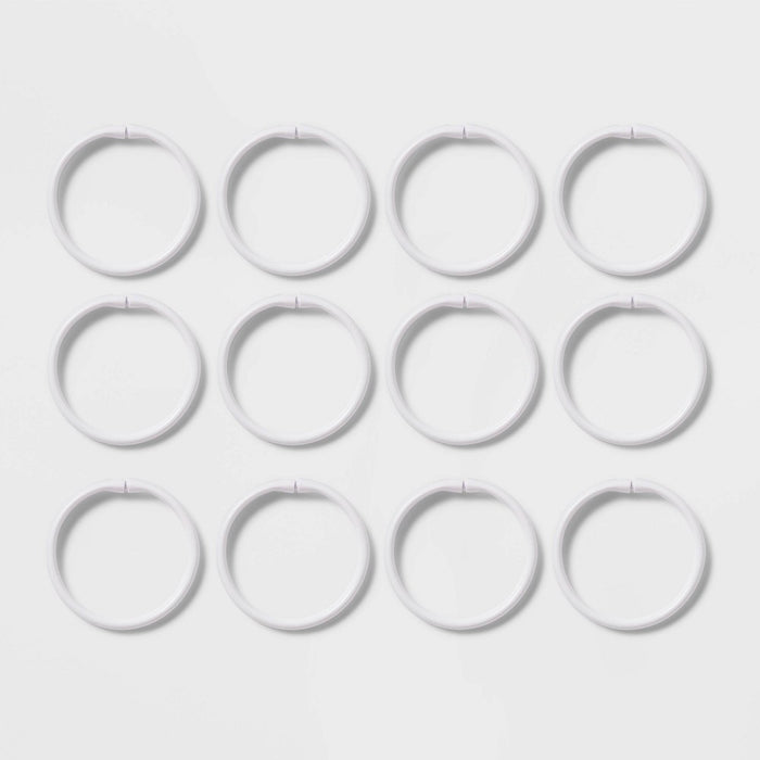 Colored Shower Curtain Rings White - Room Essentials