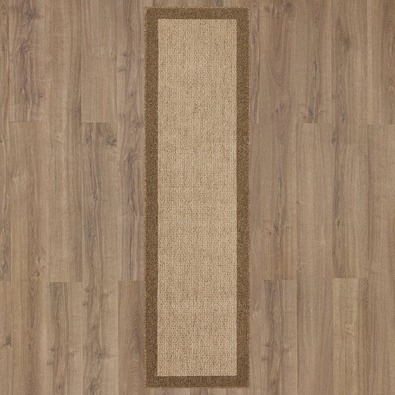 2'x7' Washable Madison Boarder Tufted Runner Rug Tan - Threshold (LOCAL PICKUP ONLY)
