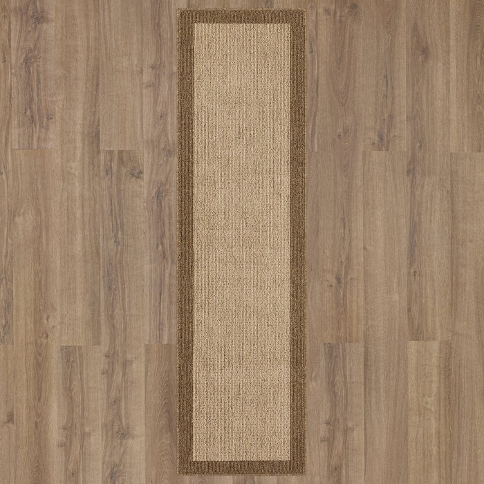 2'x7' Washable Madison Boarder Tufted Runner Rug Tan - Threshold