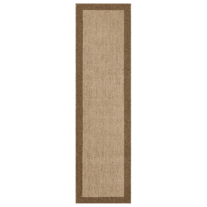 2'x7' Washable Madison Boarder Tufted Runner Rug Tan - Threshold (LOCAL PICKUP ONLY)