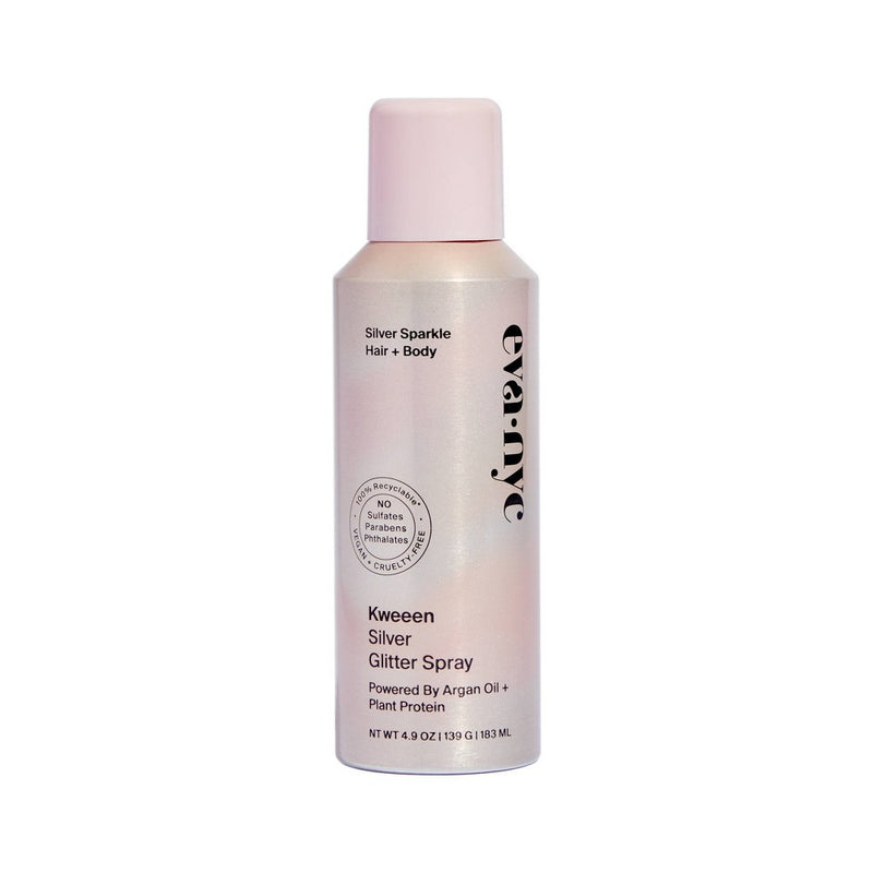 Eva NYC Kweeen Silver Glitter Hair Spray - 4.9oz