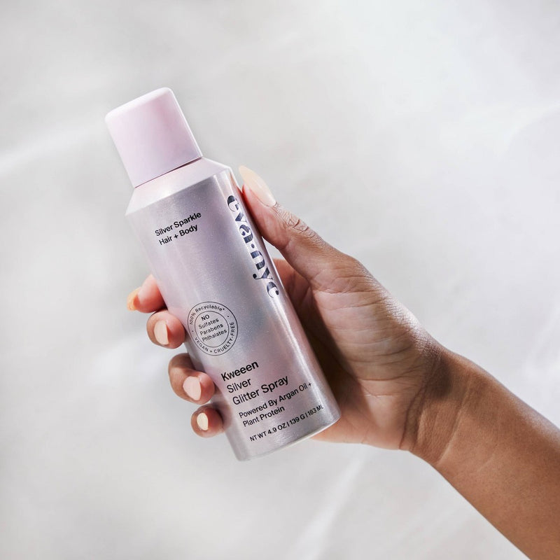 Eva NYC Kweeen Silver Glitter Hair Spray - 4.9oz