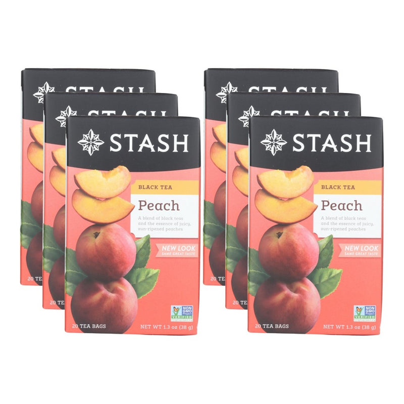 Stash Tea Black Peach Tea - SINGLE BOX