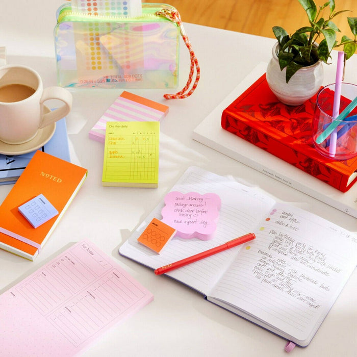 Noted by Post-it Mini List Notes, Purple & White Sticky Notes
