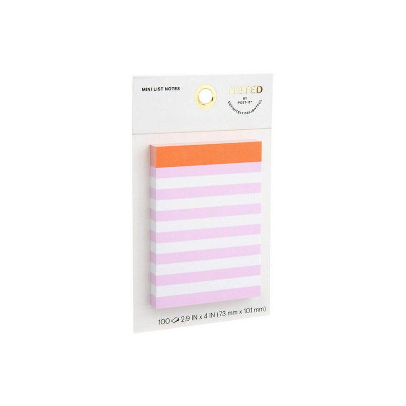 Noted by Post-it Mini List Notes, Purple & White Sticky Notes