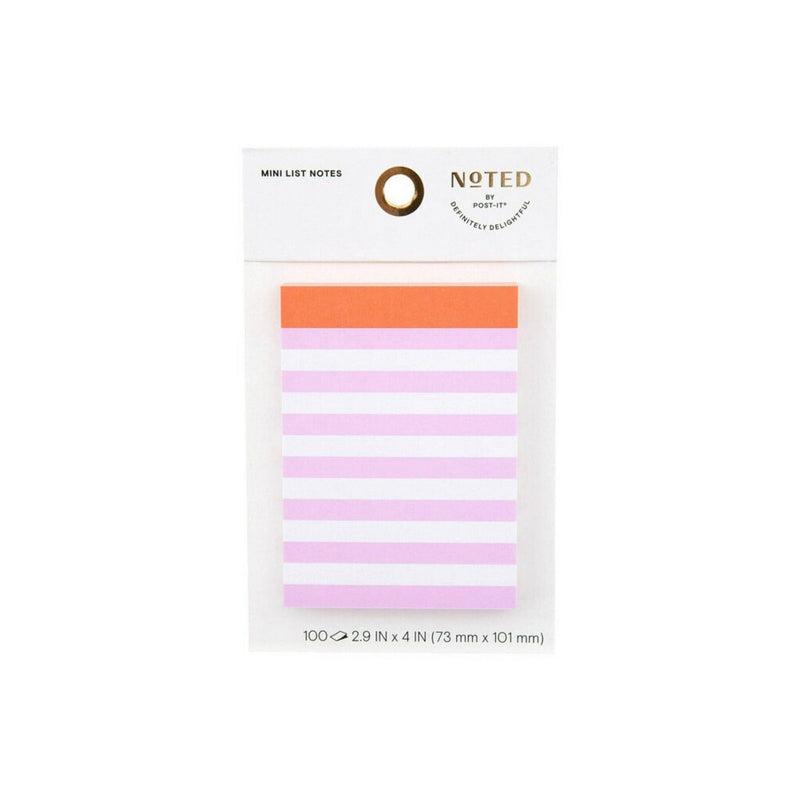 Noted by Post-it Mini List Notes, Purple & White Sticky Notes