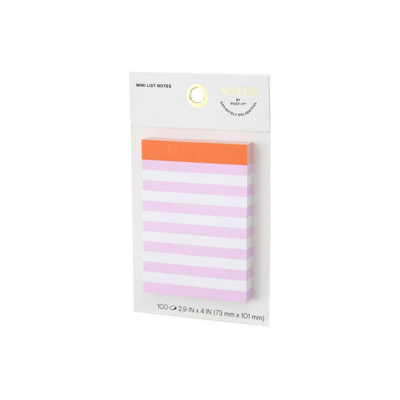 Noted by Post-it Mini List Notes, Purple & White Sticky Notes