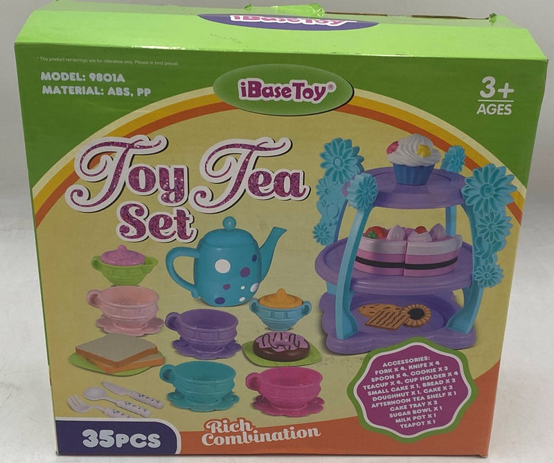 35 Pieces Tea Set For Kids - Pretend Play Tea Party Set