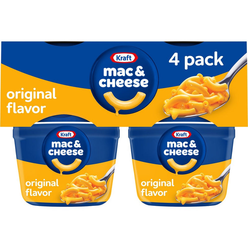 Kraft Original Mac and Cheese Cups Easy Microwavable Dinner- 8.2oz/4ct