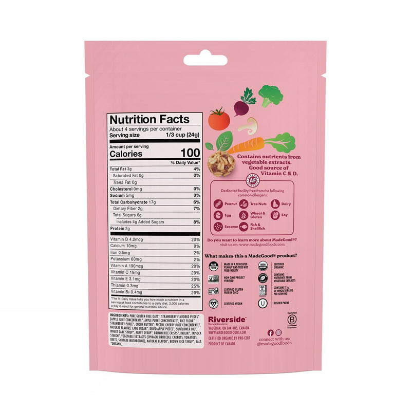 MadeGood Strawberry Granola Minis - 3.5oz
