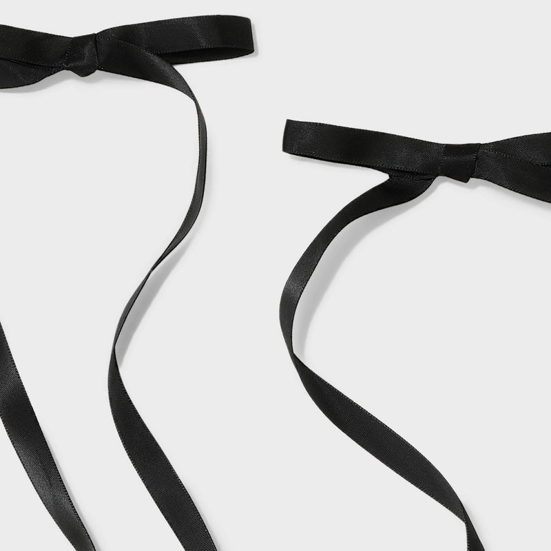 Salon Clip Hair Bow Set 2pc - Wild Fable Black