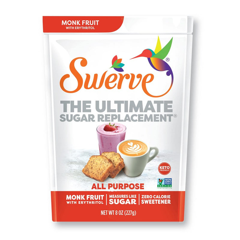 Swerve All Purpose Monk Fruit With Erythritol Granular 8Oz (Pack Of 3)