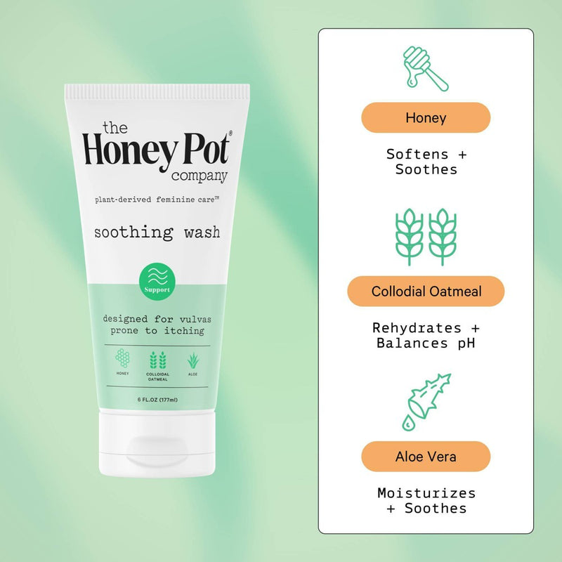 The Honey Pot Company, Soothing Colloidal Oatmeal Wash - 6 fl oz