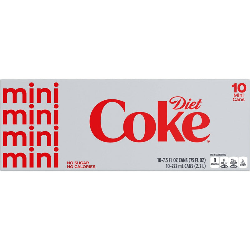Diet Coke Soda - 10pk/7.5 fl oz Mini-Cans