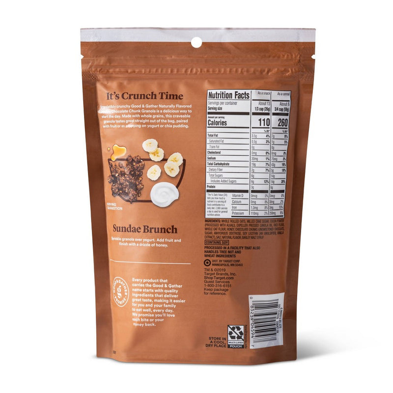 Double Chocolate Chunk Granola - 12oz - Good & Gather