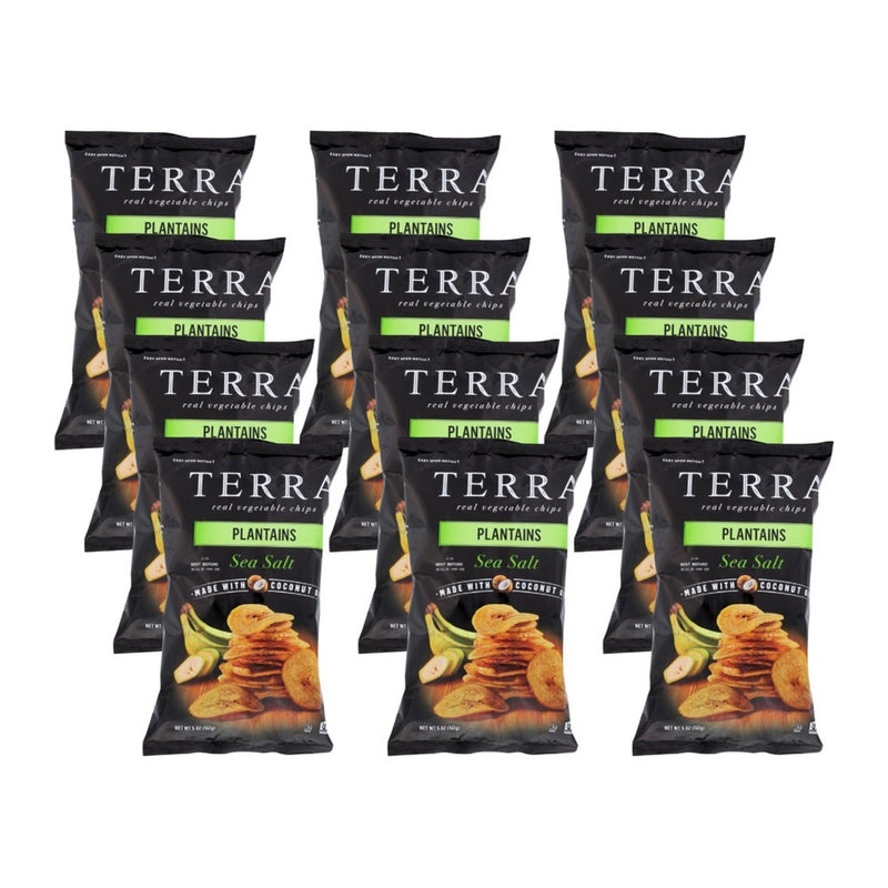 Terra Plantains With Sea Salt Vegetable Chips - Case of 12/5 oz