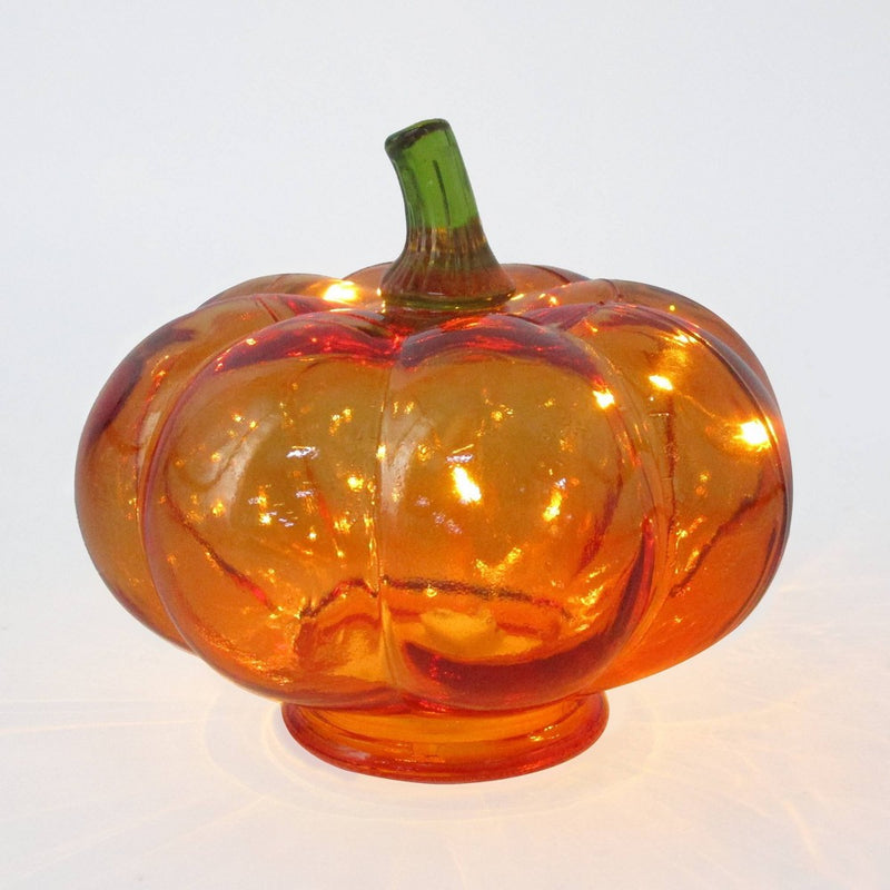 LED Glass Pumpkin Orange - Bullseye's Playground