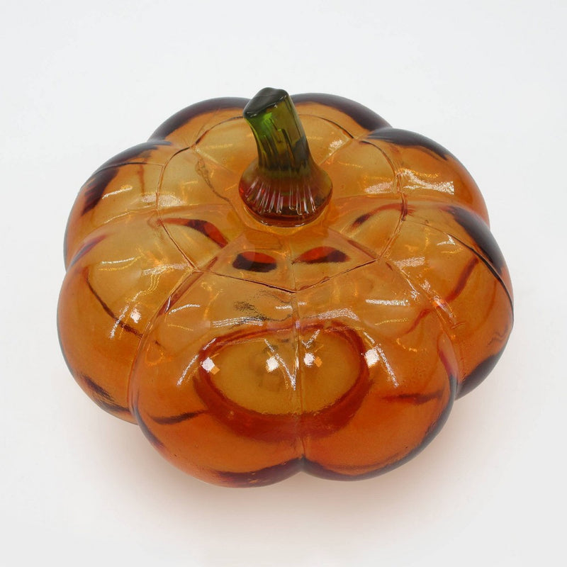 LED Glass Pumpkin Orange - Bullseye's Playground
