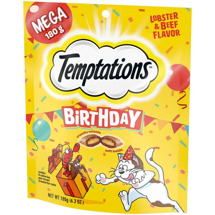 Temptations Birthday Lobster and Beef Cat Treats - 6.3oz