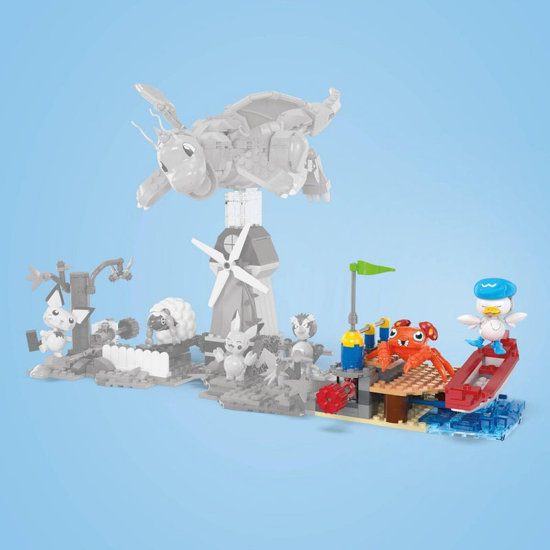 MEGA Pokemon Quaxly and Paras Building Toy Kit with 2 Action Figures - 188pcs