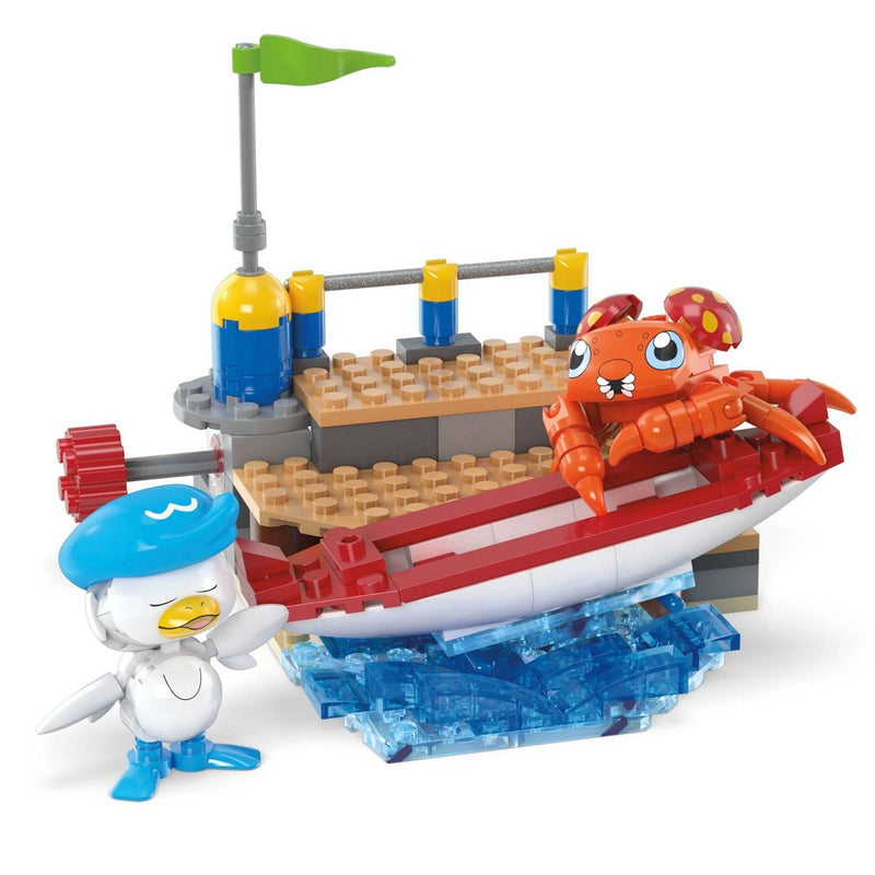 MEGA Pokemon Quaxly and Paras Building Toy Kit with 2 Action Figures - 188pcs