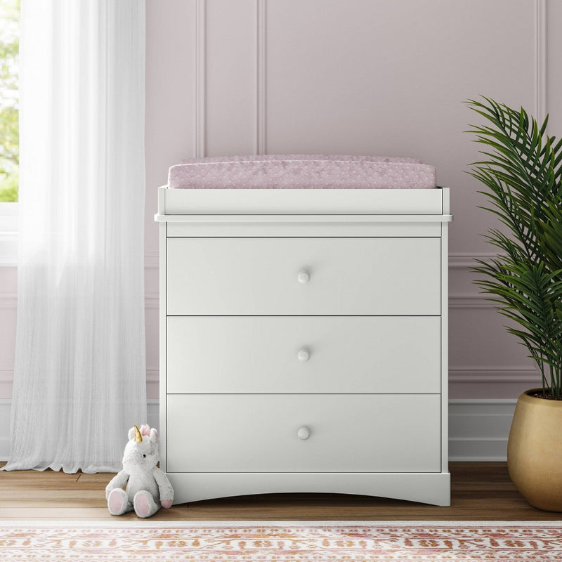 Delta Children Skylar 3-Drawer Dresser with Changing Top - Bianca White (LOCAL PICKUP ONLY)
