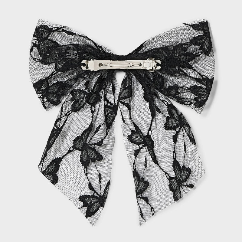 Lace Bow Hair Barrette - Wild Fable Black