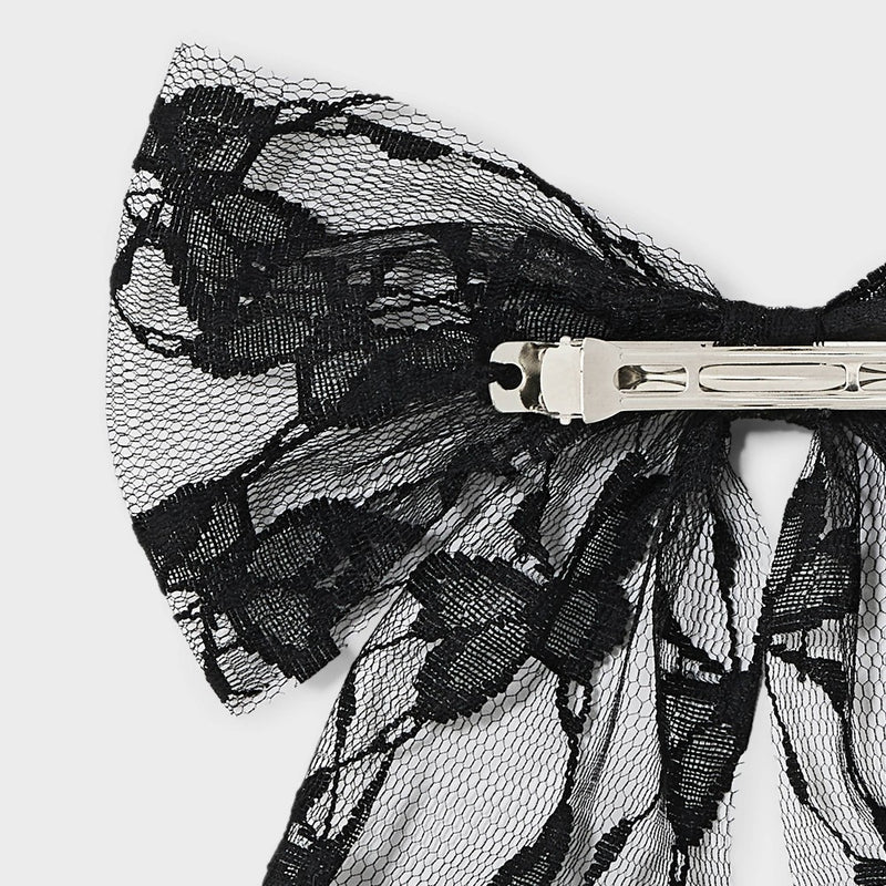 Lace Bow Hair Barrette - Wild Fable Black