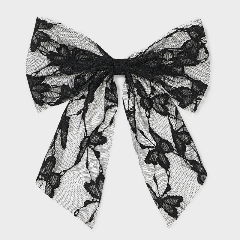Lace Bow Hair Barrette - Wild Fable Black