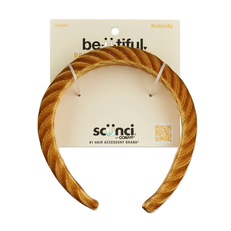 scunci be-u-tiful Striped Padded Headband - Yellow