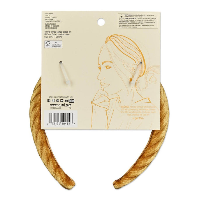 scunci be-u-tiful Striped Padded Headband - Yellow