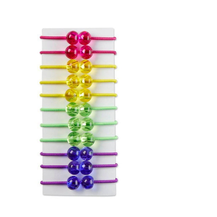 scunci Kids Twin Beaded Hair Elastics - Multicolor - 8pcs