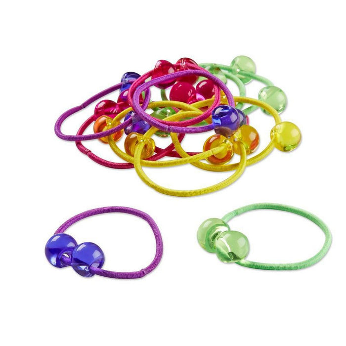 scunci Kids Twin Beaded Hair Elastics - Multicolor - 8pcs