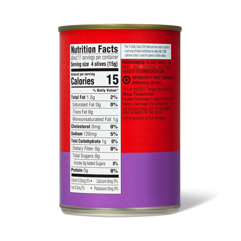Large Pitted Black Olives - 6oz - Market Pantry