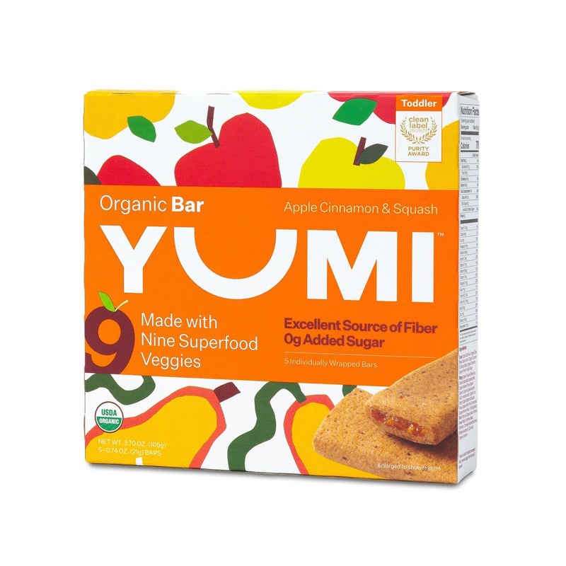 YUMI Organic Apple and Cinnamon Squash Baby Snack Bar - 3.7oz/5ct