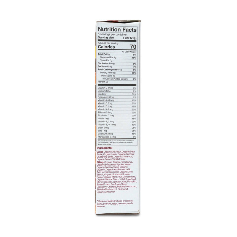 YUMI Organic Apple and Cinnamon Squash Baby Snack Bar - 3.7oz/5ct