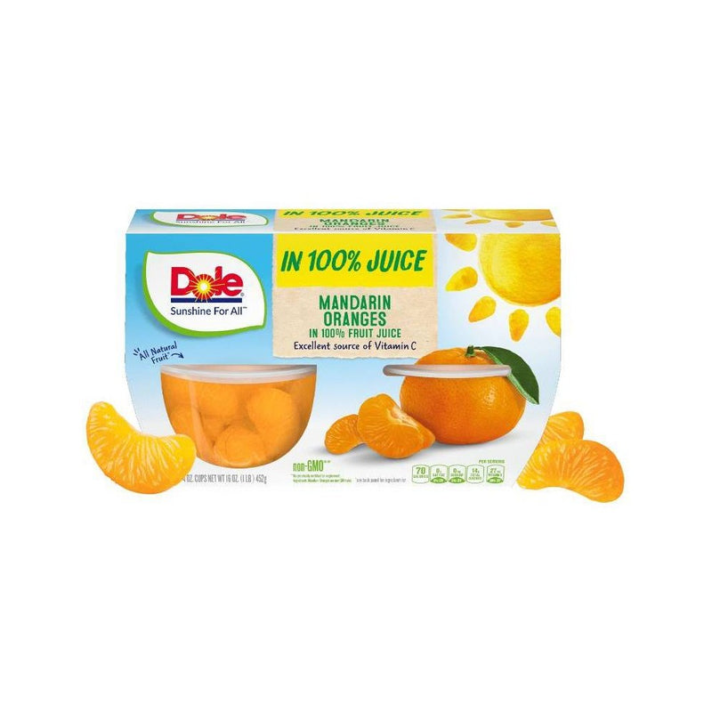 Dole Mandarins in 100% Juice - 16oz/4ct